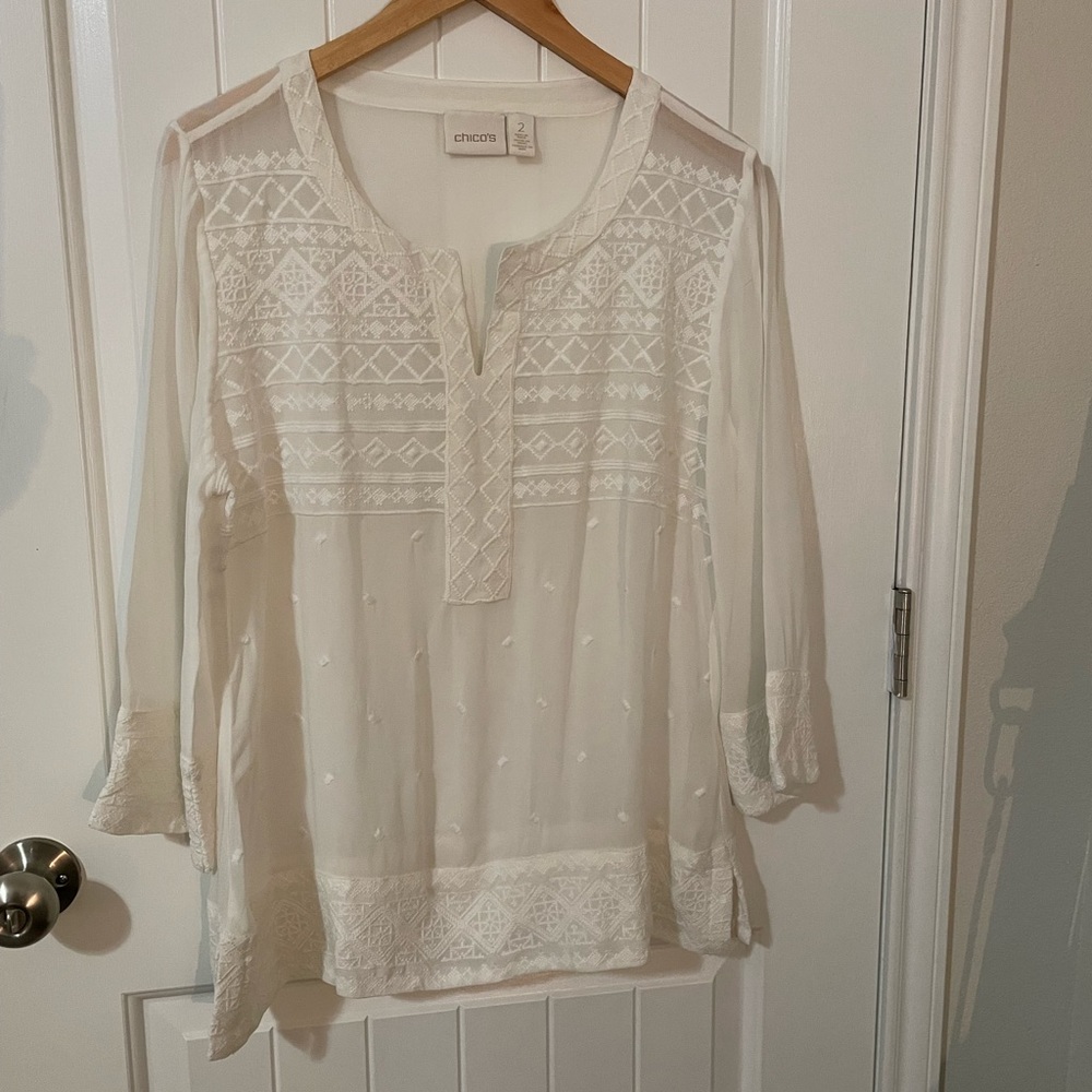 Chico’s Embroidered Top